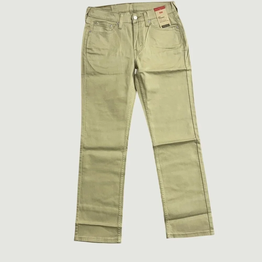 NEW Levis 514 Men's W30 L30 Straight Stretch Khaki Pants  Beige Cotton  G1655